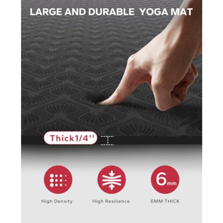 Extra Large Yoga Mat for Home  - Pilates Yoga Mat Workout review and price